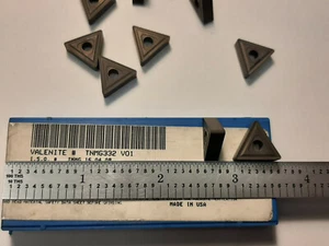 INSERTOS DE CARBURO VALENITE TNMG-332 V01, 10 PIEZAS, HECHOS EN EE. UU. - Imagen 1 de 5