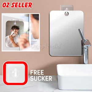 Anti-Fog Fog Free Shower Mirror Fogless Shaving Shave Mirror Bathroom 17X13cm - Picture 1 of 11