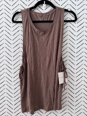 NWT Beyond Yoga Brown Sleeveless Side Tie Workout Top Size Medium - Image 1 of 4
