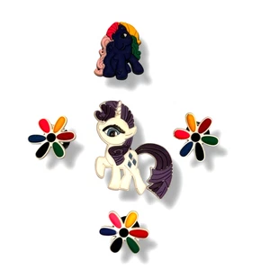 Juego de 5 piezas My Little Pony Horse Flower Pride Zapato Dije Compatible con Zuecos Crocs E - Imagen 1 de 3