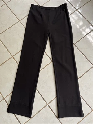 ¡VALE LA PENA NUEVA YORK NUEVO! Pantalones de punto Dk marrón chocolate cremallera lateral pierna recta talla 4 Foto 1 de 4