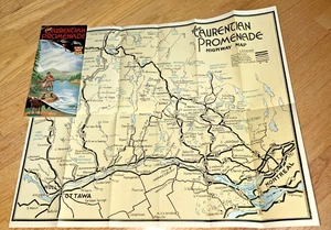 1931 THE LAURENTIAN PROMENADE 32 page Travel Guide / Fold Out Map - Picture 1 of 20