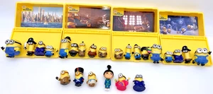 24 MICRO MINIONS Despicable Me PVC figures/4 plastic cases played with condition - Picture 1 of 21