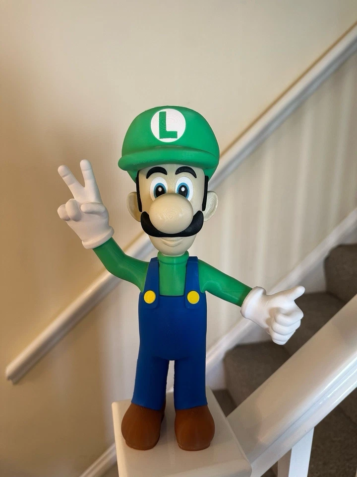 Super Mario Giant Luigi 30cm Figure - Nintendo Ornamental/Collectable Statue - Image 1 of 4