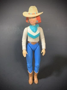 1995 Play People Playskool Cowgirl Figure Western Stable Woman Posable Toy #0018 - Picture 1 of 8