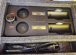 POARMEEY Multifunctional Charging Station with LED Display, 2-Port USB Charging - Picture 1 of 3