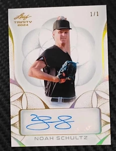 2024 Leaf Trinity Noah Schultz GOLD Foil 1/1 AUTO Rookie WHITE SOX #BA-NS1 RARE - Bild 1 von 5