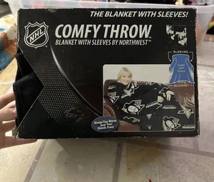 Pittsburgh Penguins NHL Classic Logo bequemer Überwurf - die Decke mit Ärmeln - Bild 1 von 6