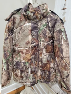 Cabela's Herter's Camo Jacket Coat Medium RealTree Hood Insulated Hunting - Picture 1 of 23