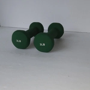 Coppia Manubri in Neoprene 3 LB Pesi Mano Verde per Esercizio Fitness Allenamento - Foto 1 di 1