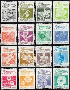 Stamps Nicaragua 1986 Flowers Sc#1515_30 MNH - Picture 1 of 2