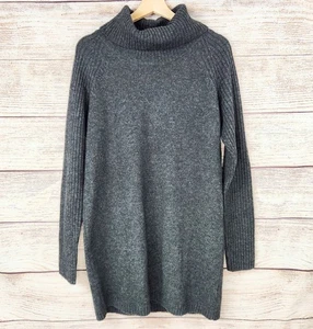 Vestido Suéter Uniqlo Mujer Gris Medio Cuello Alto Lana Alpaca Quiet Lux - Imagen 1 de 8