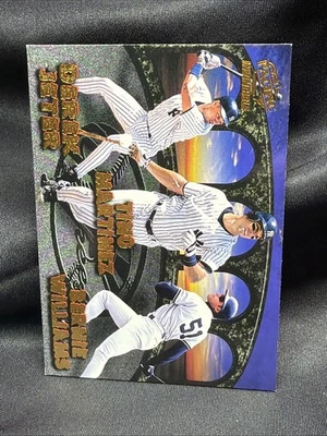 Listas de verificación del equipo Invincible 1998 🔥Derek Jeter 🔥Tino Martínez 🔥Bernie Williams Foto 1 de 2