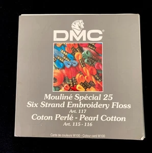 DMC Mouline Special 25 Embroidery Floss Chart Pearl Cotton 404 Color Samples VGC - Picture 1 of 6