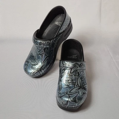 Dansko Womens Professional Floral Patent Leather Clog Size 36 EU/6 US Excellent! - Image 1 of 4