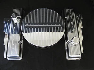 Corvette SB Chevy Aluminum TALL Valve Cover Set - Picture 1 of 6