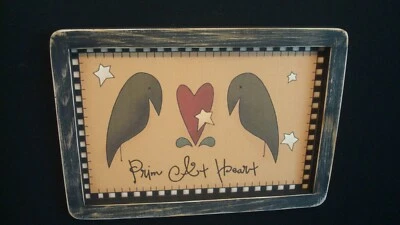 Primitive Country Print *PRIM at HEART* black frame 12" x 8" - Image 1 of 3