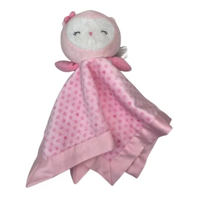 Child of Mine Carter's Pink Owl плюшевое милое погремушка в горошек защитное одеяло - Изображение 1 из 4