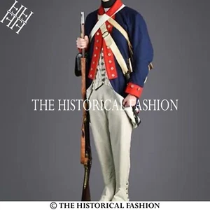 Uniforme del Ejército Continental Azul Marino Hombres Lana Años 1770 Chaqueta de Guerra Colonial - Imagen 1 de 3