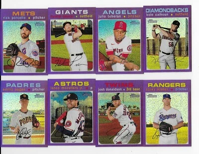 2020 Topps Heritage High Numbers Chrome Purple Hotbox Refractors Pick One - Image 1 of 3