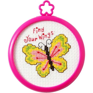 Counted Cross Stitch Kit ~ My 1st Stitch Find Your Wings w/Frame #46349 - Picture 1 of 4
