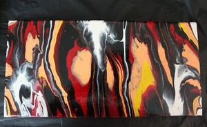 Abstraktes flüssiges Acrylgemälde 8x16 - Bild 1 von 4