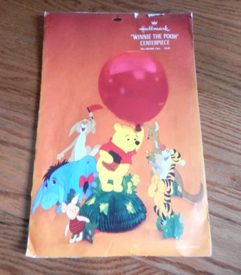 Vintage Hallmark Winnie the Pooh Cardboard Honeycomb Center Piece - Image 1 of 4