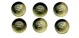 Buttons 6 Four Hole Buttons 23 MM Loden Green Mixed - Picture 1 of 1
