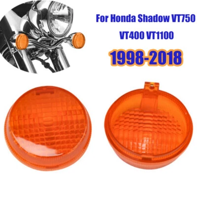 2x Cubiertas de lente de luz de giro naranja para Honda Shadow VT750 VT1100 1998-2018 Foto 1 de 4