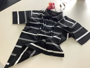 400€ ADWARDSON Polo Shirt ITALY schwarz gestreift leicht L/XL 52/54 mega - Bild 1 von 2