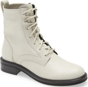 RAG & BONE Slayton Bota de Combate Cuero Blanco Antiguo Talla 39.5/9.5 EE. UU. NUEVO - Imagen 1 de 11