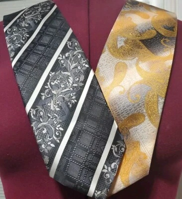 Gravata masculina Avanti Uomo 2 feita à mão 100% poliéster feita na China - Imagem 1 de 4