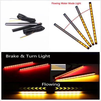 Par de intermitentes de coche rojo/ámbar de doble color (luz amarilla) + luz de freno (luz roja) Foto 1 de 4