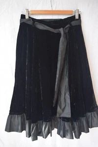 Bardehle Black Velvet vintage? flared/ frill skirt...size S?...excellent con - Picture 1 of 10