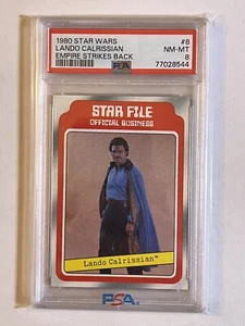 1980 Empire Strikes Back #8 Lando Calrissian PSA 8 NM-MINT ROOKIE CARD Star Wars - Picture 1 of 2