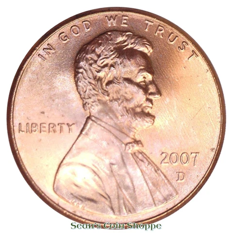 2007 D Lincoln Cent Penny 1C Beautiful Red Uncirculated Denver Ships Free! Cover