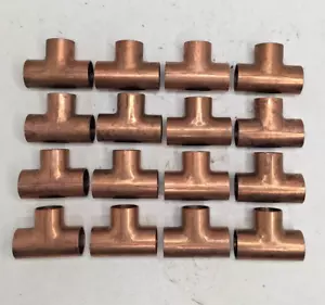 3/4" Tee Plumbing Fitting Copper CxCxC Sweat *Lot of (16)* - Picture 1 of 1