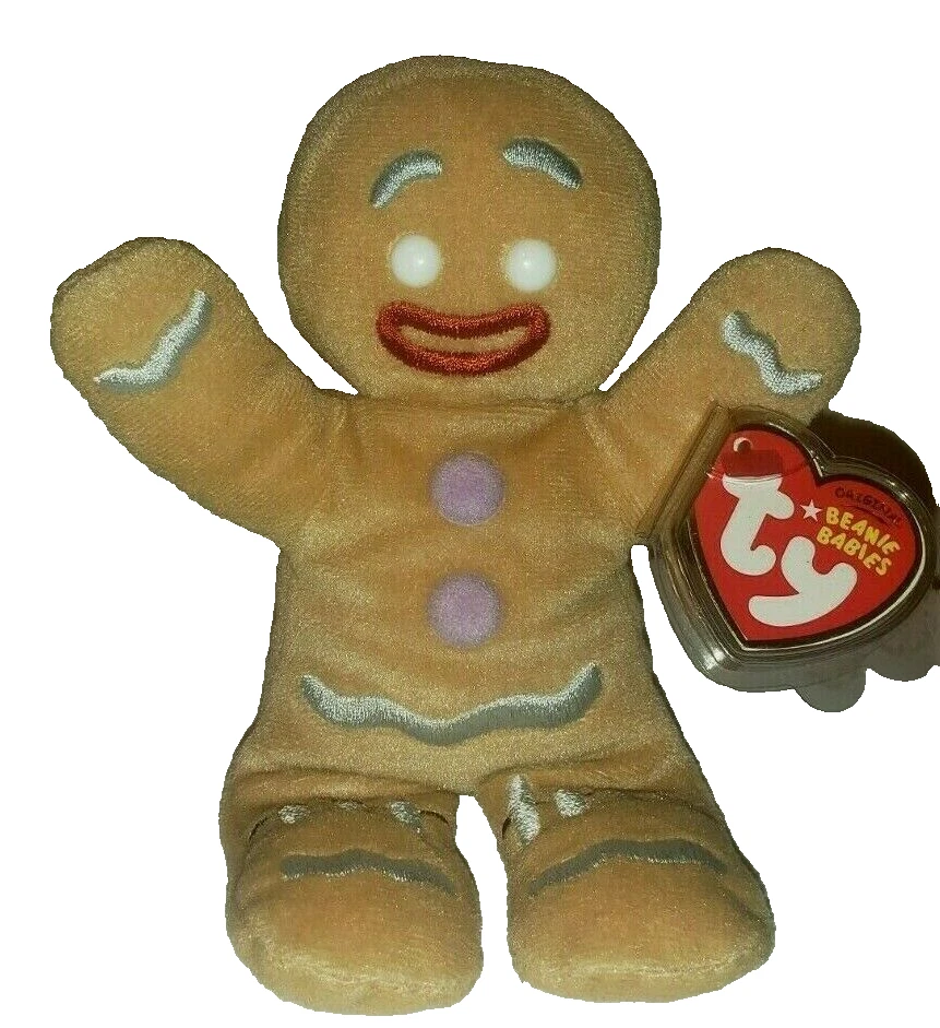 Ty Original Beanie Babies Collection Shrek The Halls Gingy Gingerbread Doll C7