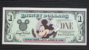 DISNEY DOLLAR $1 1999 Prefix A FANTASY Banknote (557) - Picture 1 of 2