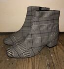 Marks and Spencer Vintage 1960s Style Dogtooth Heeled Ankle Boots Size 5.5