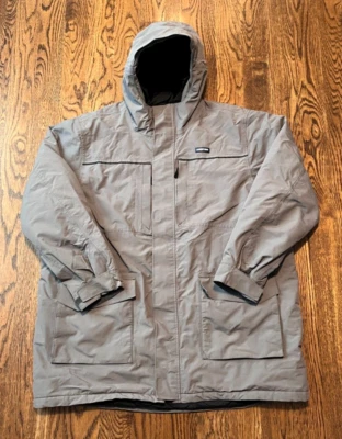 Lands End Squall Hooded Jacket Mens XXL Gray Warm Winter Coat - Image 1 of 4