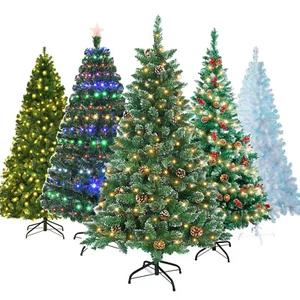 Multiple Christmas Tree with Metal Stand Bushy Artificial Xmas Tree 4/5/6/7 Ft - Picture 1 of 41