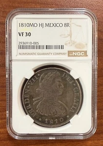 1810 Mo HJ Mexico 8 Reales NGC VF30 - Picture 1 of 4