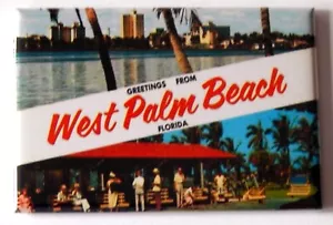 Grüße aus West Palm Beach Florida KÜHLSCHRANKMAGNET Reisesuvenir - Bild 1 von 3