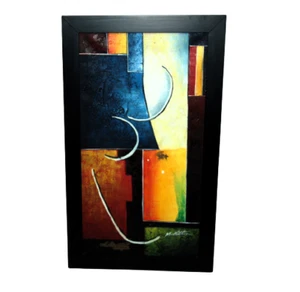 Abstract Painting On Canvas Wall Art Home Decor Art Modern Framed Signed - Picture 1 of 8