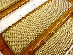 13 STEP 9" x 30" + LANDING Stair Treads Staircase WOVEN WOOL Tufted Carpet. - Picture 1 of 5