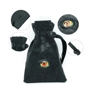 Foam Brain Dice Accessory Leatherette Reptilian Eye Dice Bag New - Picture 1 of 1