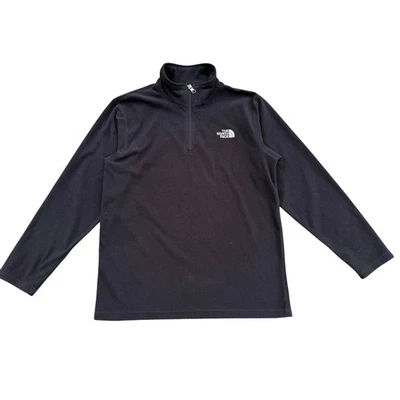 Pullover negro con cremallera 1/4 polar The North Face para niños talla L Foto 1 de 4