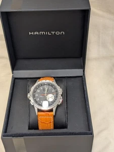Junk item Hamilton Khaki Aviation ETO Chronograph Watch Orange Band - Picture 1 of 8