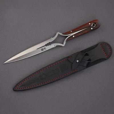 M390 Steel Blade With Leather Sheath Micarta Scales Spey Point 192mm - Image 1 of 4